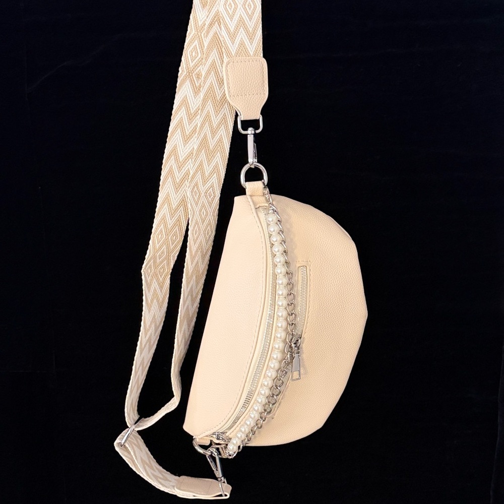 Elegant Cream Crossbody Bag